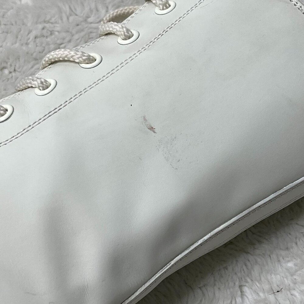 Christian Dior Women's White Lace Up Combat Leather Boot Shoes Size 40 - Picture 10 of 15
